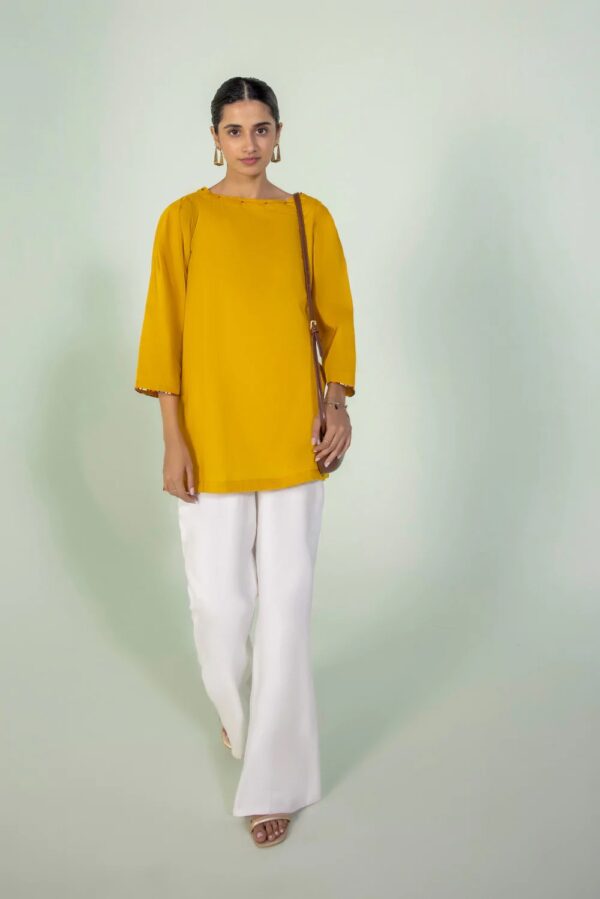 Mustard Neckline Shirt